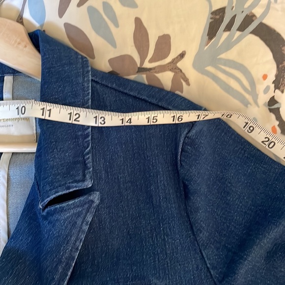 Pilcro and the Letterpress Layne Blue Double Breasted Denim Blazer Anthropologie - Picture 10 of 12